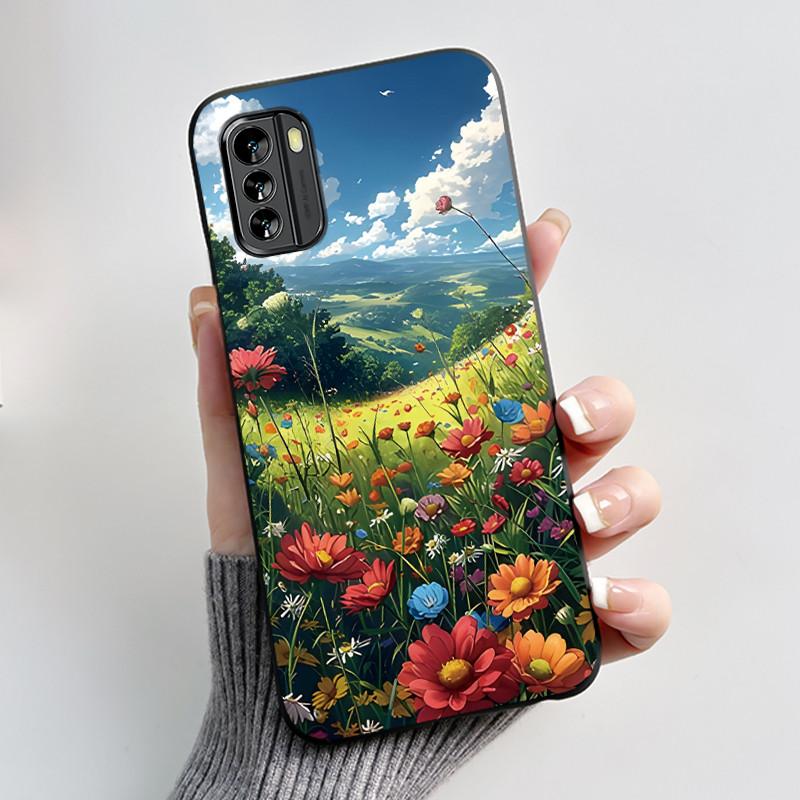 Popular Cartoon Black Case For Nokia G60 5G Cute Puppy Flying In The Sky Pattern Shell For Nokia G100 Anti-scratch Soft Casing