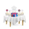Queen Platinum 70th Jubilee Set Banner Bunting Caketopper Supplies Party