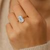 Single Gemstone Ring, solitaire statement ring, Bezel Set Gold Plated Ring, Minimalist git for her, Custom Made gif for her