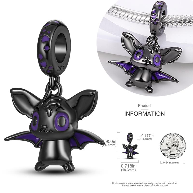 Copper Charms Luminous Pumpkin Skull Beads For Dangle Diy Gift Halloween Series Charms