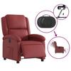 Electric Recliner Chair Burgundy Synthetic Leather