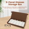 Sunglasses Storage Organizer 6 Slots Oxford Cloth Glasses Storage Box Multifunctional Eyewear Cases for Watch Jewelry Small