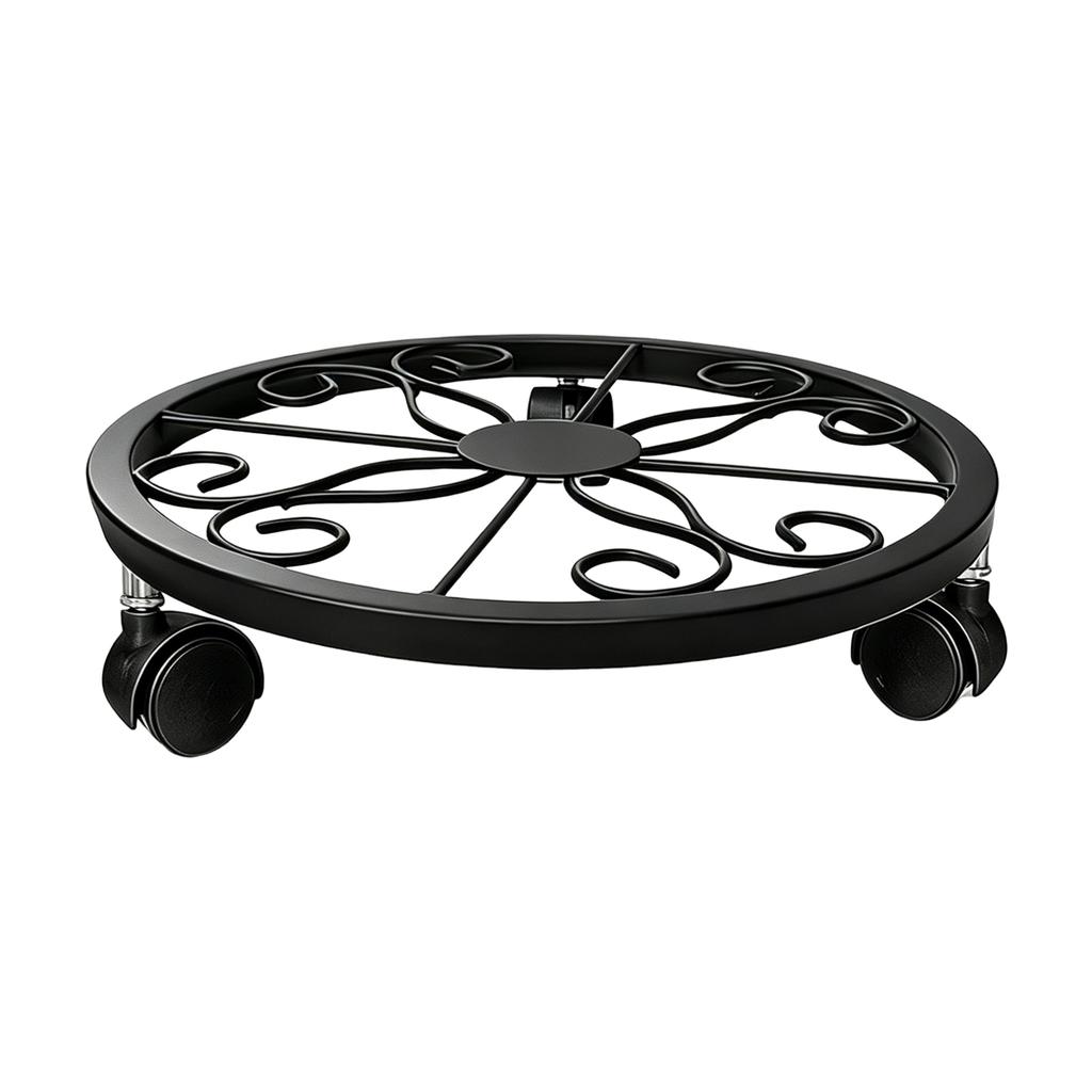 Mobile Flower Pot Tray With Detachable Casters Strong Load Bearing Plant Saucers With Locking for Indoor and Outdoor Plants