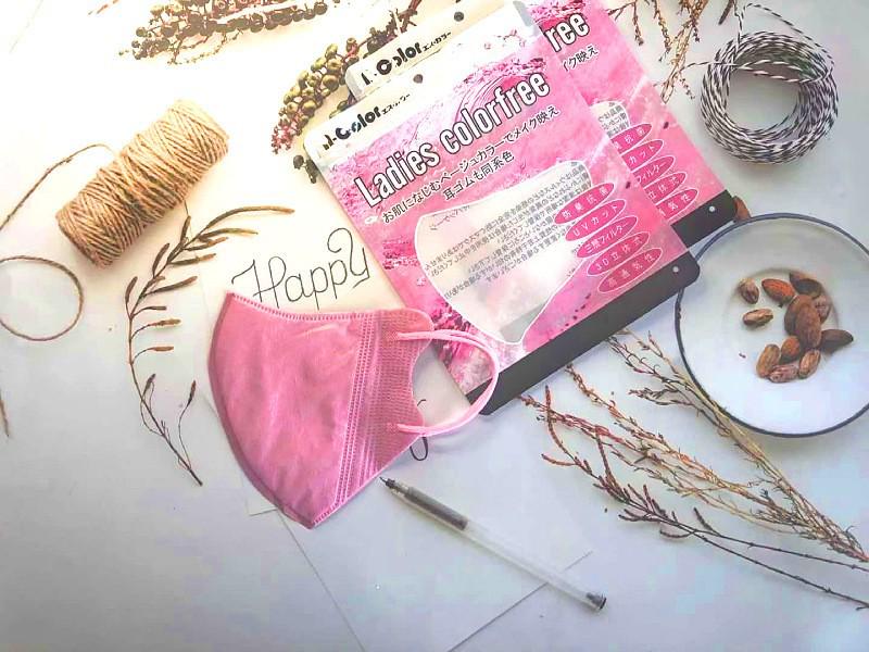 3D Soft-Color Mask: High-Profile, Ear-Friendly, Breathable, Disposable, Three-Layer Japanese Design