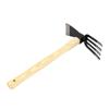 Hand Hoe Rake Tool Carbon Steel Wooden Handle Gardening Digger for Weeding Harvesting Digging Planti