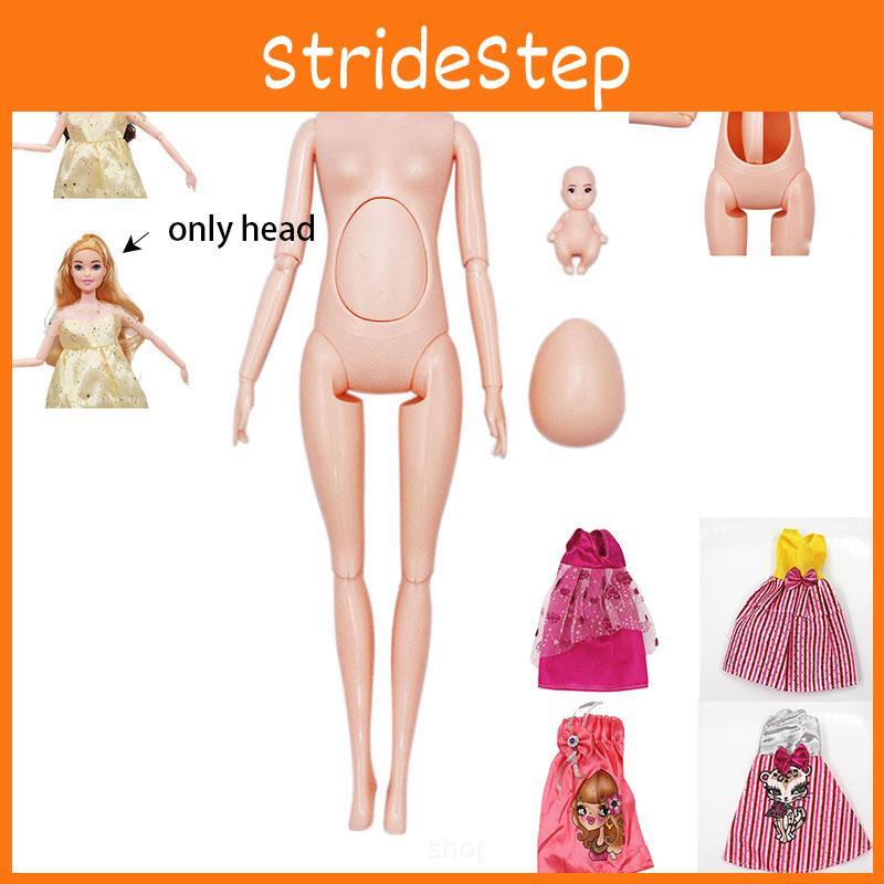 11-inch 30cm 6-part Jointed Big-bellied Pregnant Naked Doll With Detachable Belly
