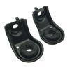 Upper Radiator Support Bracket Pair with Rubber Bushing Interface, Black Formed Metal Mounts for Worn or Damaged Bracket Replacement