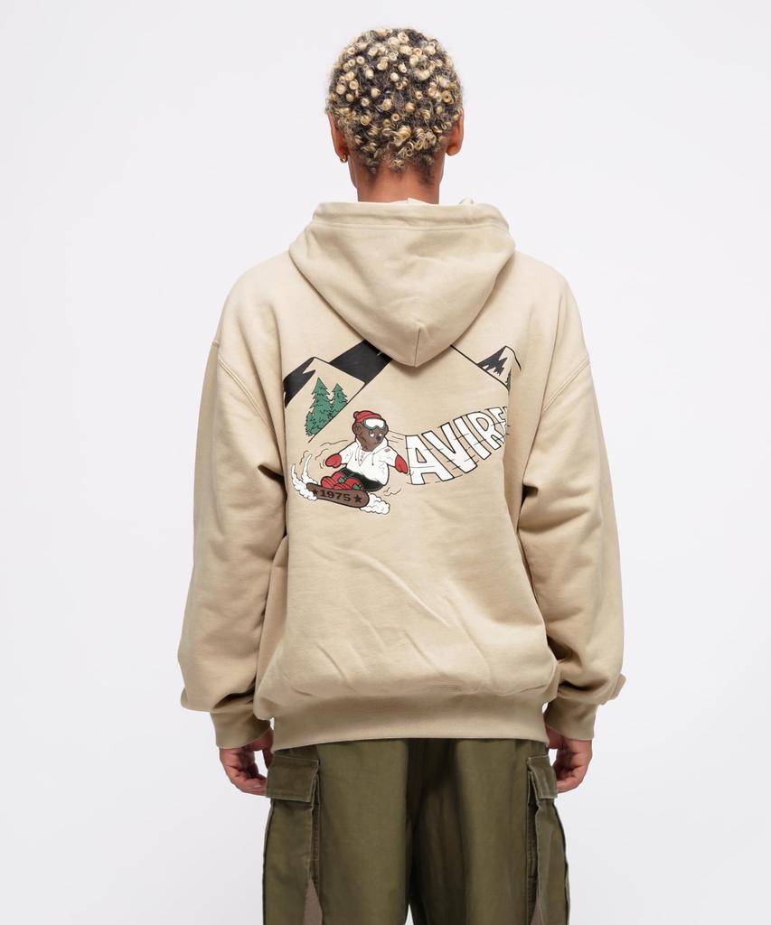 Avirex Bear Snowboard Hoodie Large 040 Beige (Web Exclusive) Men's 783-4231007