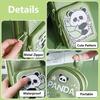 Cute Panda Big Capacity Pencil Case Holder Unique 3D Stand-up Pencil Case Pouch Stationery Organizer Bag for Office School Teens