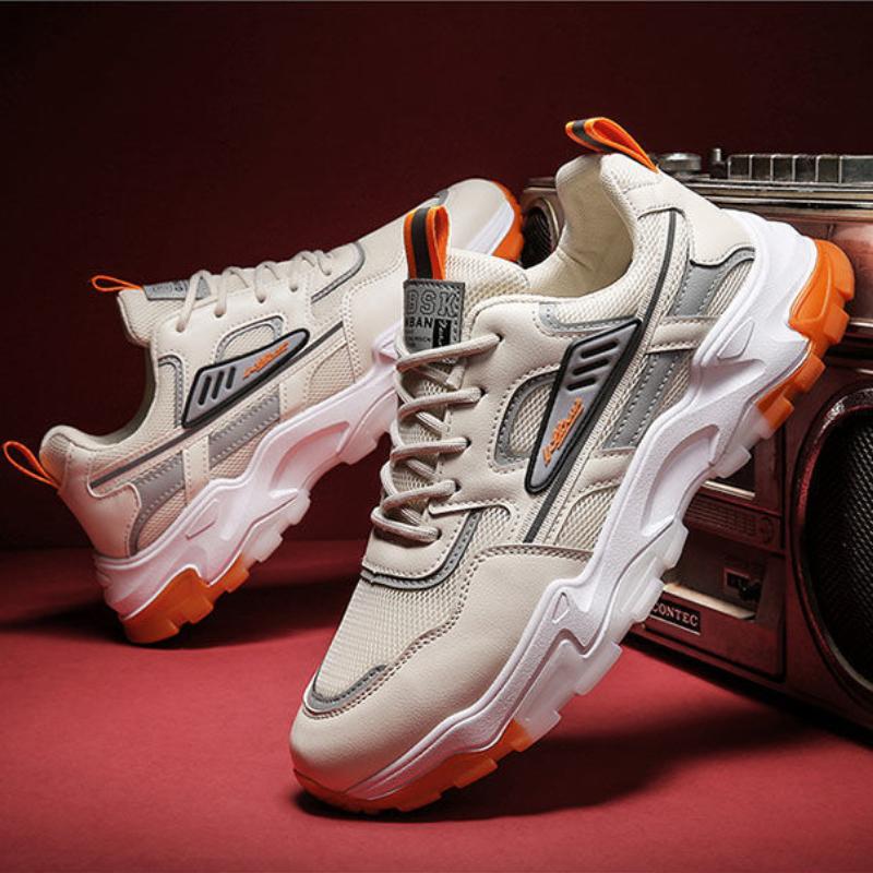 Men's Breathable Mesh Running Sneakers New Running Shoes Outdoor Anti-skid Sports Running Shoes Men Fashion Sports Shoes