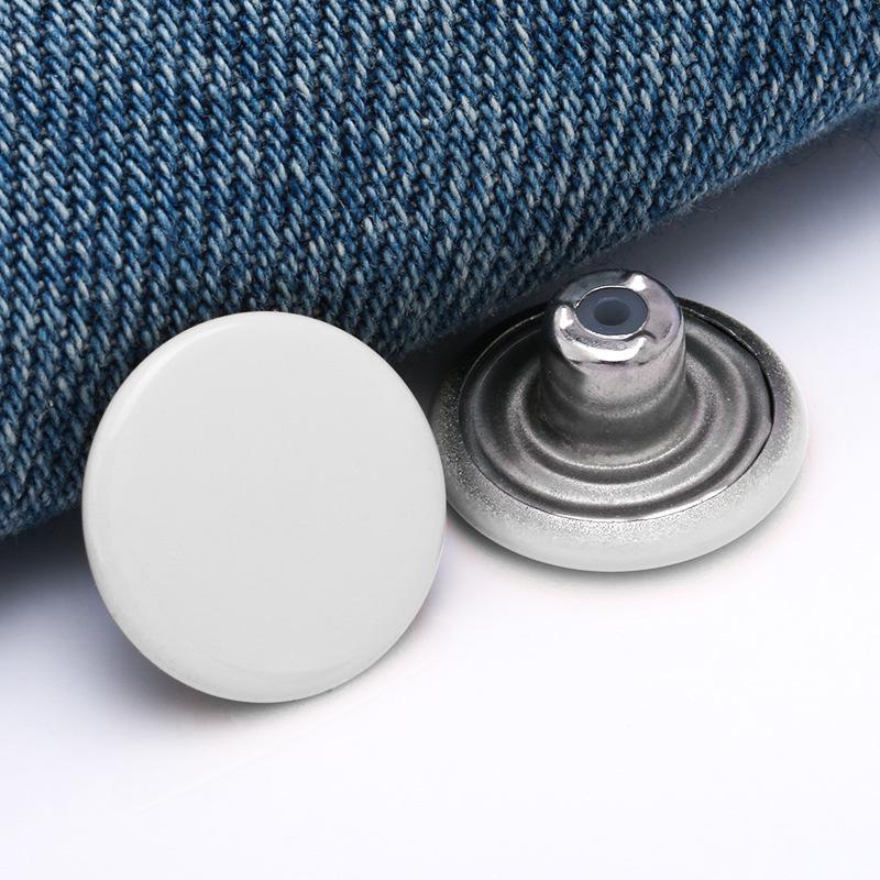 Adjustable No-Sew Metal Buttons for Denim, Removable Waist-Tightening Magic Button