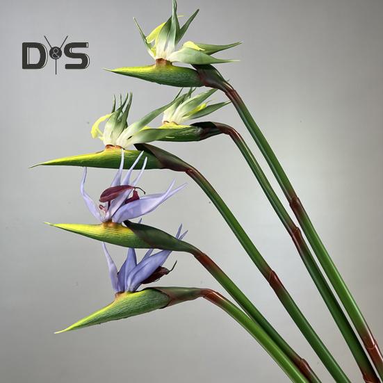 Artificial Flower Lifelike Bird of Paradise Realistic Non Fading And Low Maintenance Home Decoration