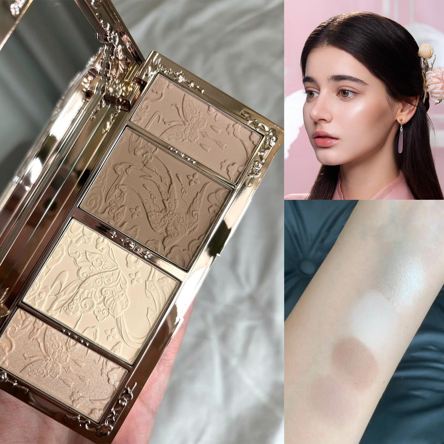 Flower Knows Chocolade Contour Palet Highlighter Gezicht Sculpting Make-up Waterdicht Langdurig Bronzer Neus Vegan Schoonheid