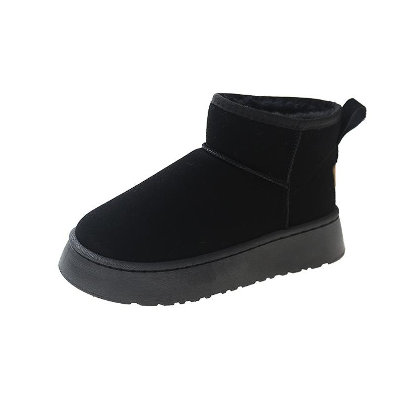 thick-soled short snow boots winter new piled thickened non-slip warm cotton shoes