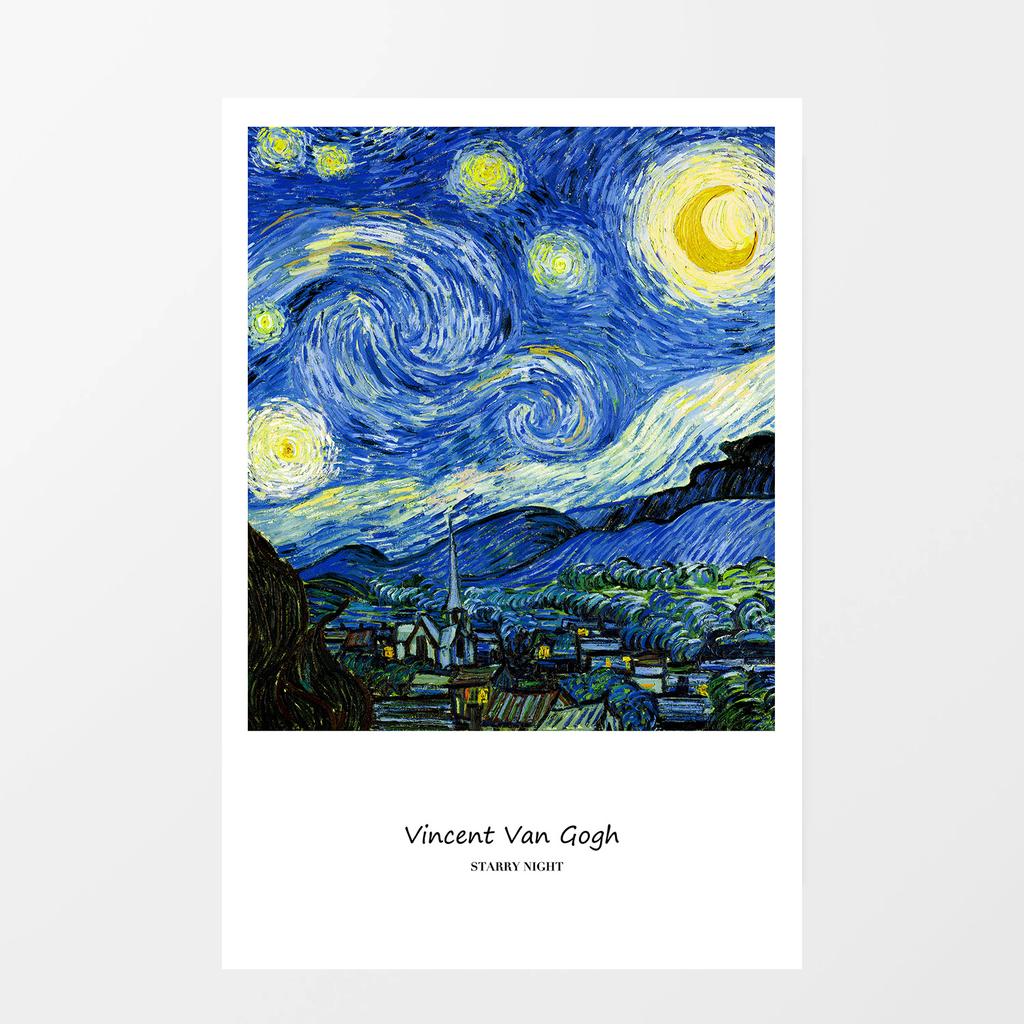 Vincent Van Gogh Writings Prints and Posters Great Work The Starry Night Canvas Painting Decorations for Living Room Wall Art
