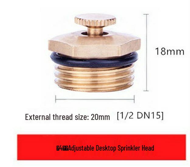 Adjustable Copper Atomizing Nozzle for Dust Control, Roof Cooling, and Lawn Sprinkling - 4-Point Design