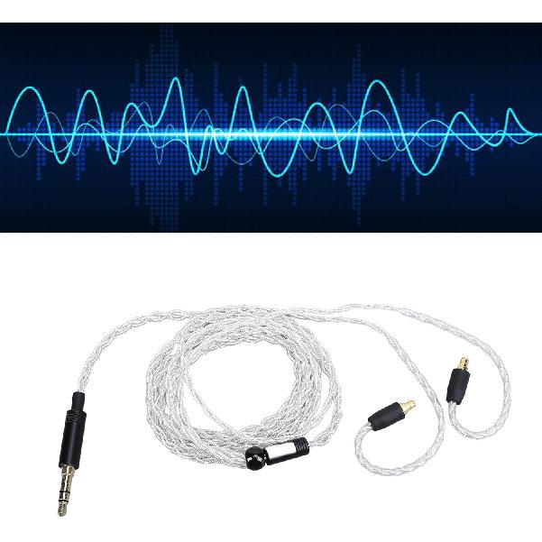 Earphone Cable, for IE100 Pro, for IE400 Pro, for IE500 Pro Headphone Sound Wire 1.2m / 3.94ft Headphone Upgrade Replacement Cable 3.5mm Stereo Plug
