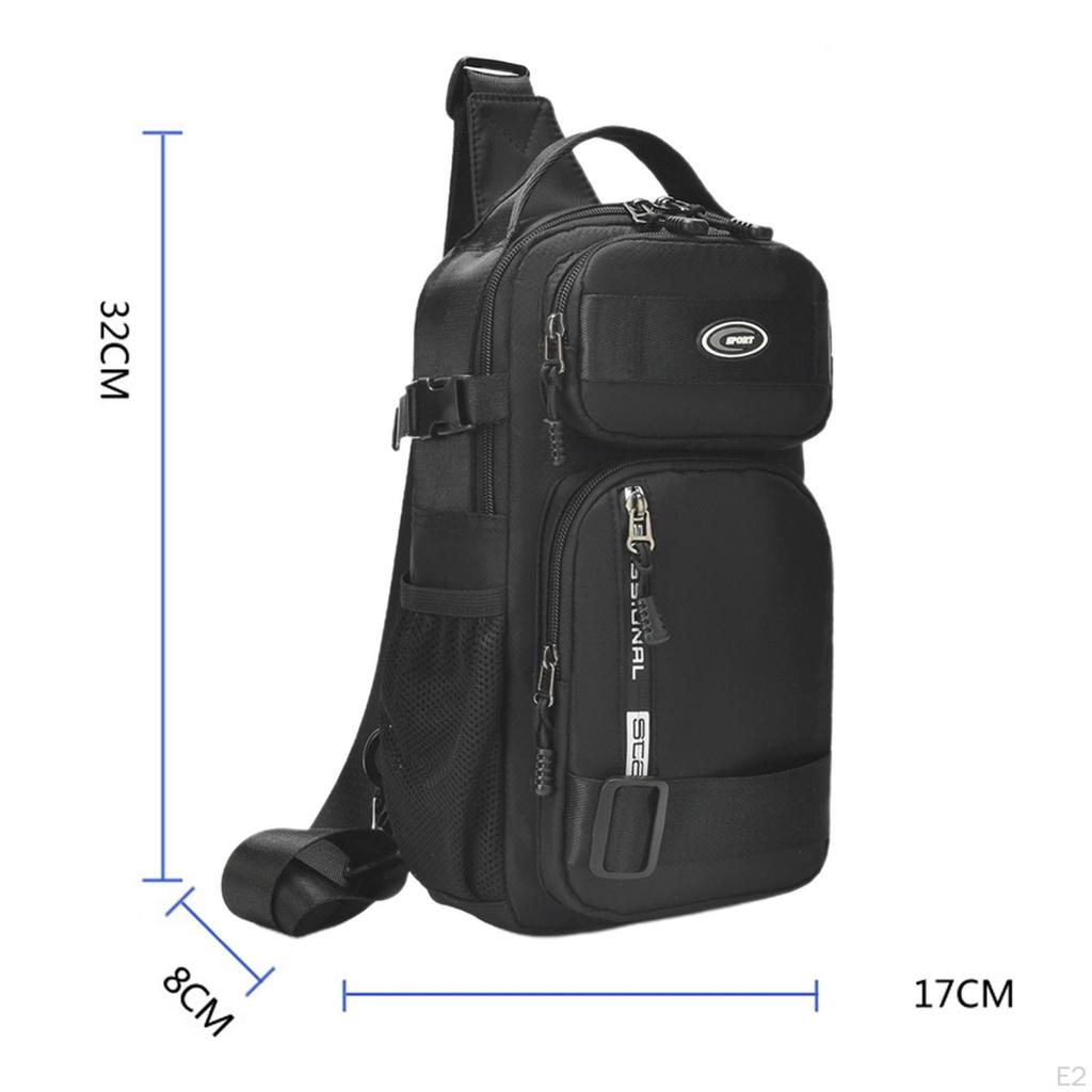 Sling Backpack Chest Bag Versatile Zipper Closure Daypack Crossbody Bags Shoulder for