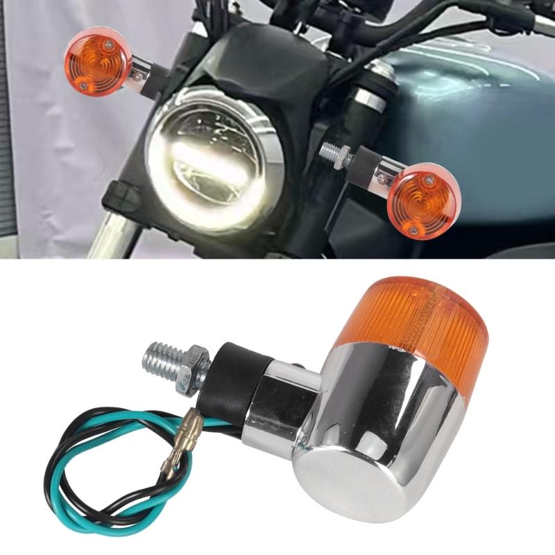 Retro Mini Turn Signal Lamp Indicator Compact Size Simple Wiring Universal Compatibility For Small And Cruiser Motorcycles