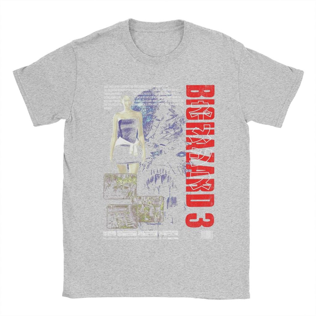 Men's Residents Evils Biohazard 3 T Shirt 100% Cotton Tops Vintage Short Sleeve Crew Neck Tees Classic T-Shirts