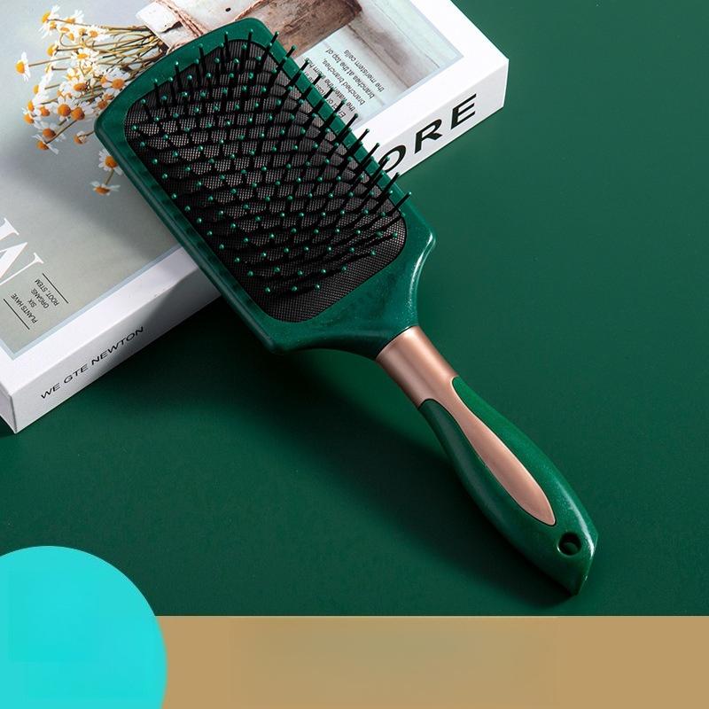 Black and Gold Anti-Static Hair Brush Set with Massage Function for Curly Hair Care