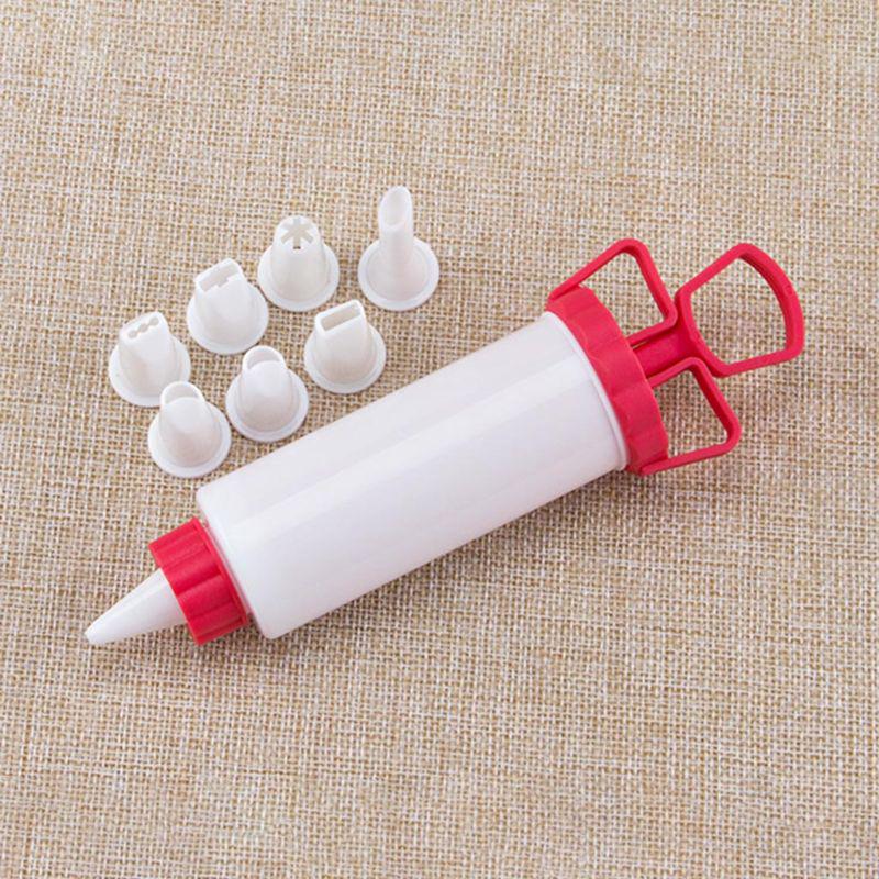 1 set di ugelli bianchi con siringa, 8 beccucci in plastica per crema
