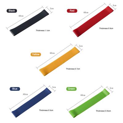 5PCS Portable Latex Tension Band Fitness Sport Yoga High Elasticity Deep Squat Smooth Surface