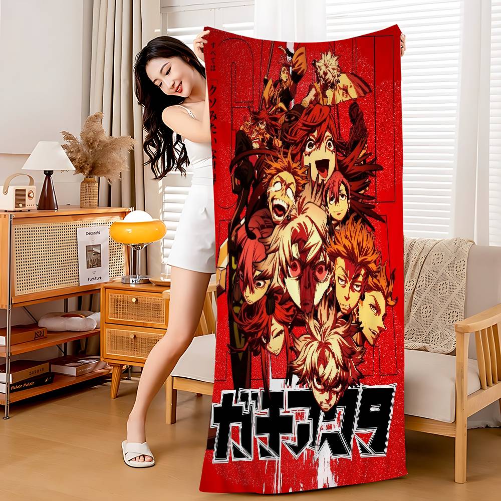 Gachiakuta Anime Anime Beach Swimming Towel Soft Absorbent Washcloth Children's Gifts For Kids Travel Camping Gym