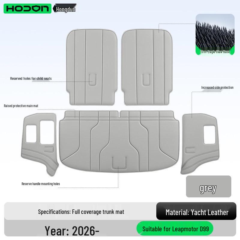 Leapmotor D99 Full Coverage Trunk Mat for 2026 Seven-Seater Model