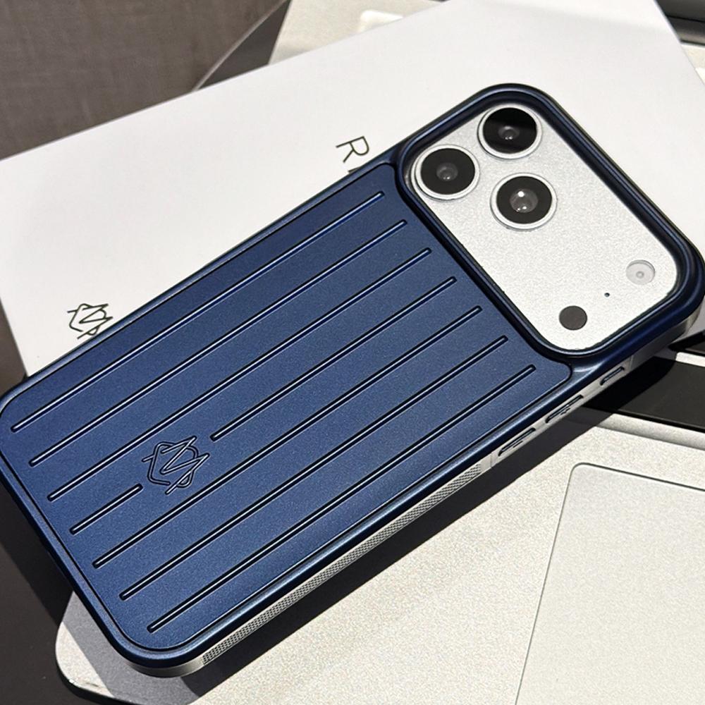 Business 3D Luggage Solid Color Heavy Phone Case for IPhone 18 Pro Max 17 16 15 14 for Rimowa Shockproof Anti Scratch Full Coverage Protective Cover