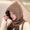 Hooded Balaclava Hat Drawstring Dual-Purpose Pullover Cap Head Hooded Hat  Winter Outdoor