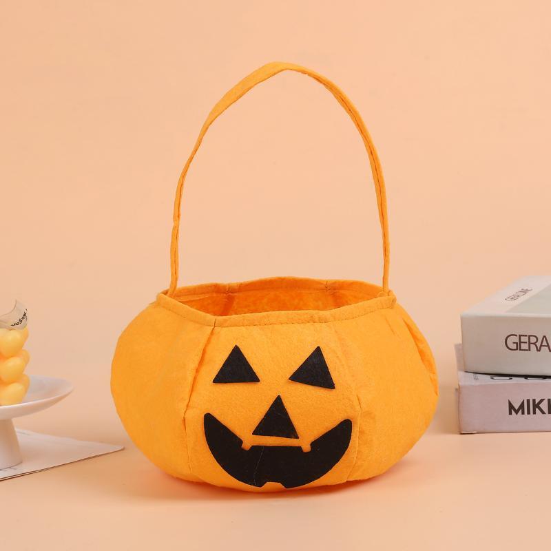 Gifts Pouch Halloween Candy Bag Trick Or Treat Handbag Trick-Or-Treat Candy Basket Lightweight Ghost Pumpkin Candy Bucket Gift