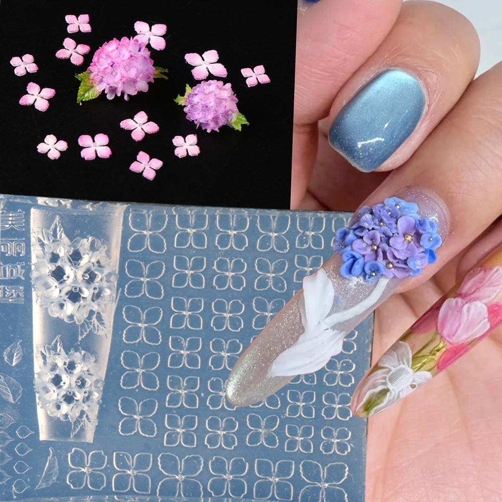 Nail Moulds Precise Embossed Nail Stencil Mold With Food Grade Silicone For Home Manicure Tool