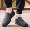 Alte Pekinger Stoffschuhe Herbst neue Herrenschuhe Mode vielseitige lässige Canvas-Schuhe weiche Sohle leicht ein Pedal Arbeitsschuhe