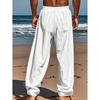 Men's Casual Hip-Hop Style Loose Sports Long Pants, Breathable Fabric Streetwear Trousers for Daily & Athletic Wear