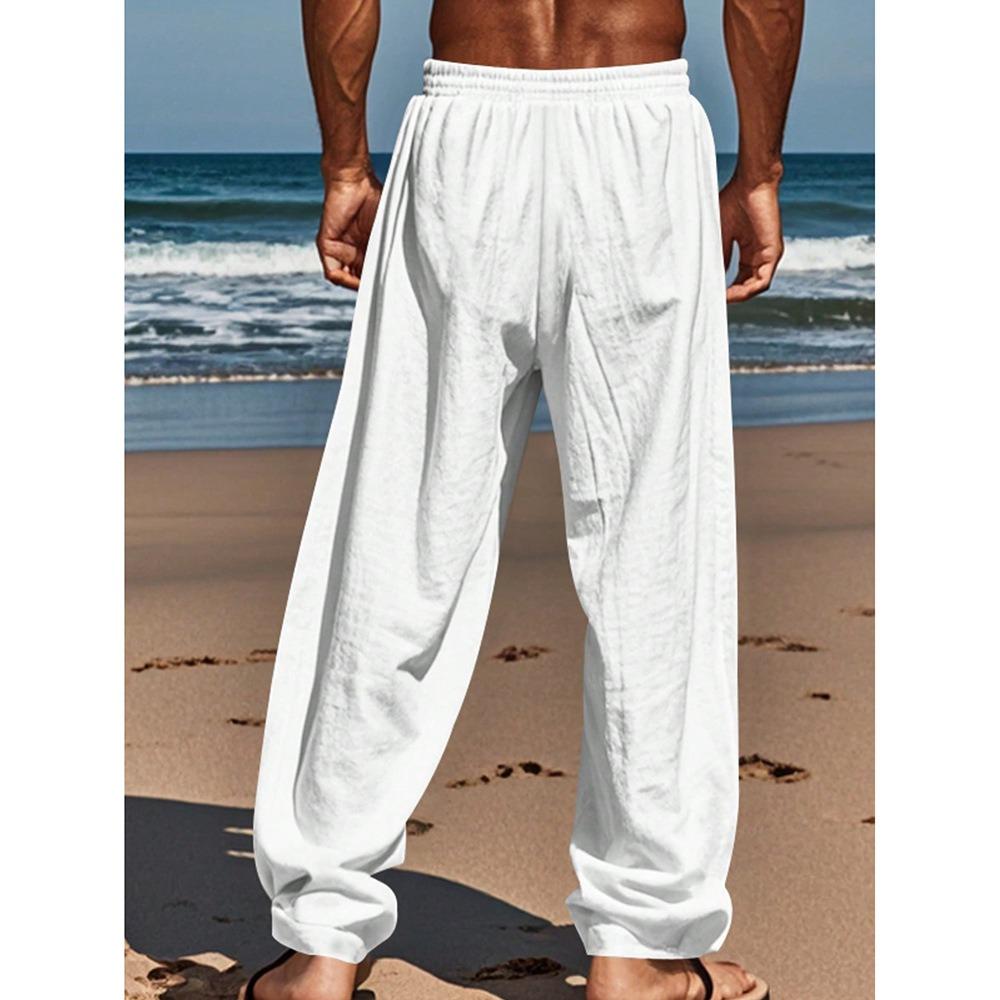 Men's Casual Hip-Hop Style Loose Sports Long Pants, Breathable Fabric Streetwear Trousers for Daily & Athletic Wear