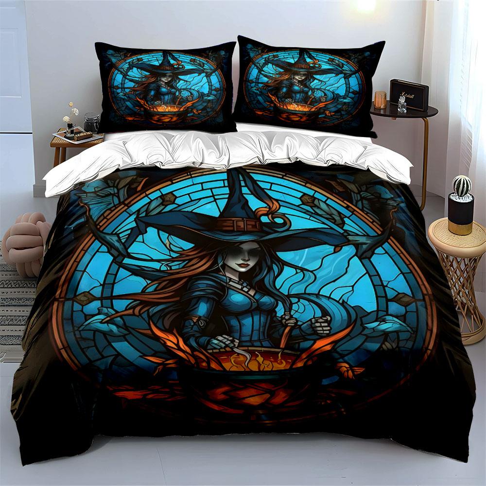 Witch Costume Set For Cosplay Exquisite Three-Piece Bedding Set Gift For Kids And Adults