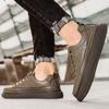 Moda 2024 Nowość Męskie Buty Codzienne Wysokiej Jakości Sznurowane Buty Skate Męskie Skóra Naturalna Antypoślizgowe Męskie Buty Wulkanizowane