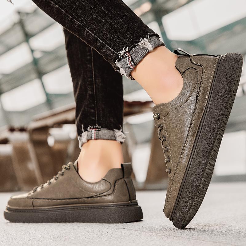 2024 мода новое поступление мужская повседневная обувь высокое качество шнуровка скейт — фото 4