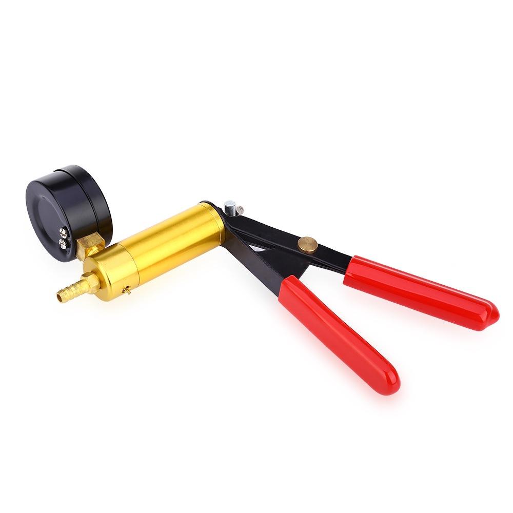 Manual Brake Bleeder Vacuum Pump Kit Automotive Fluid Tester with Gauge Adapters 2 In 1 Handheld Pistol Test Tool for Car Truck