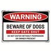 Vintage Metal Warning Sign Vintage Beware of Dogs Metal Warning Sign  Rustic   Iron Wall Art Durable IndoorOutdoor Decor