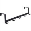 Wrought Iron Over-the-Door Hook Rack with Five Rows for Clothes, Bags, and Hats