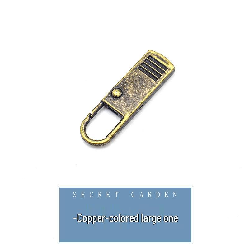 Tool-Free Detachable Metal Zipper Pull Tab for Suitcases and Bags