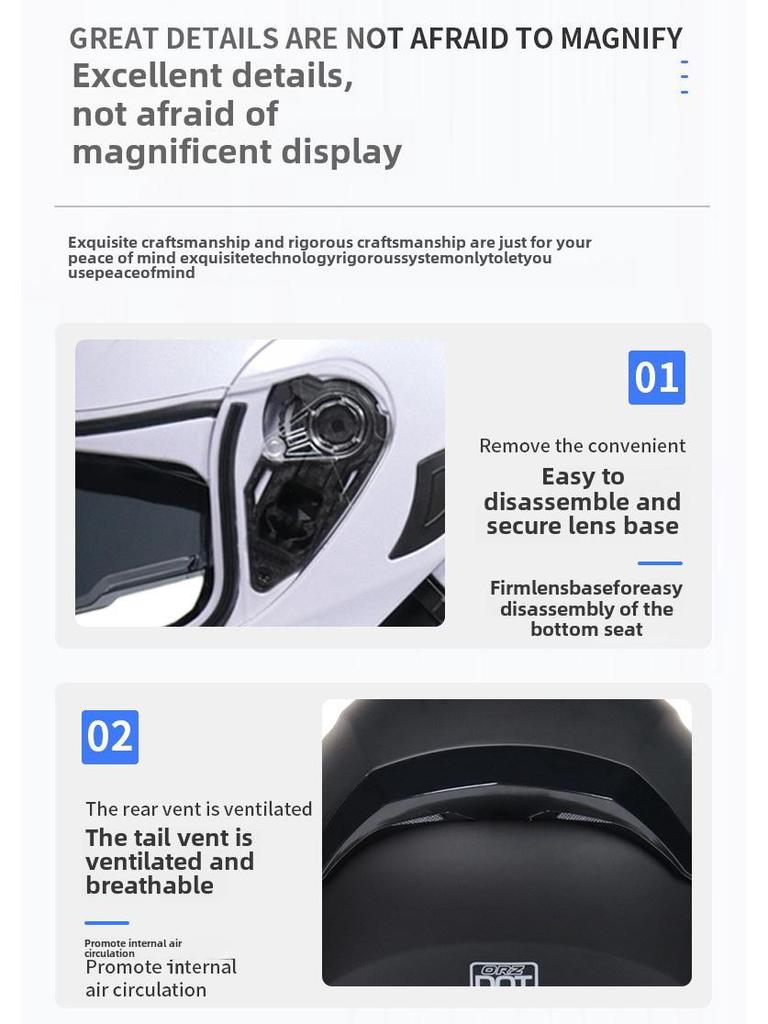 Orz Unisex Electric Bike Helmet: Flip-Up, Full & Half Styles with Tail Wings, Protective Caps for All Seasons, Personalized Design