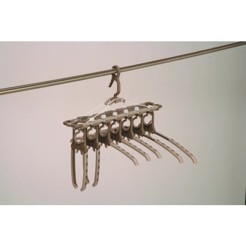 Twin Mall Laundry Drying Rack, Aluminum Stretchable 7-Row Rack, Set of 2, TA-7-2