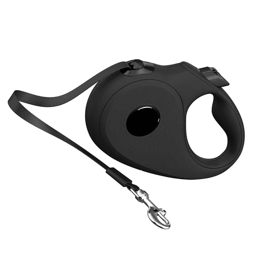 Retractable Dog Leash Tangle Free Pet Traction Extendable Telescopic Walking Leash Black M Fit