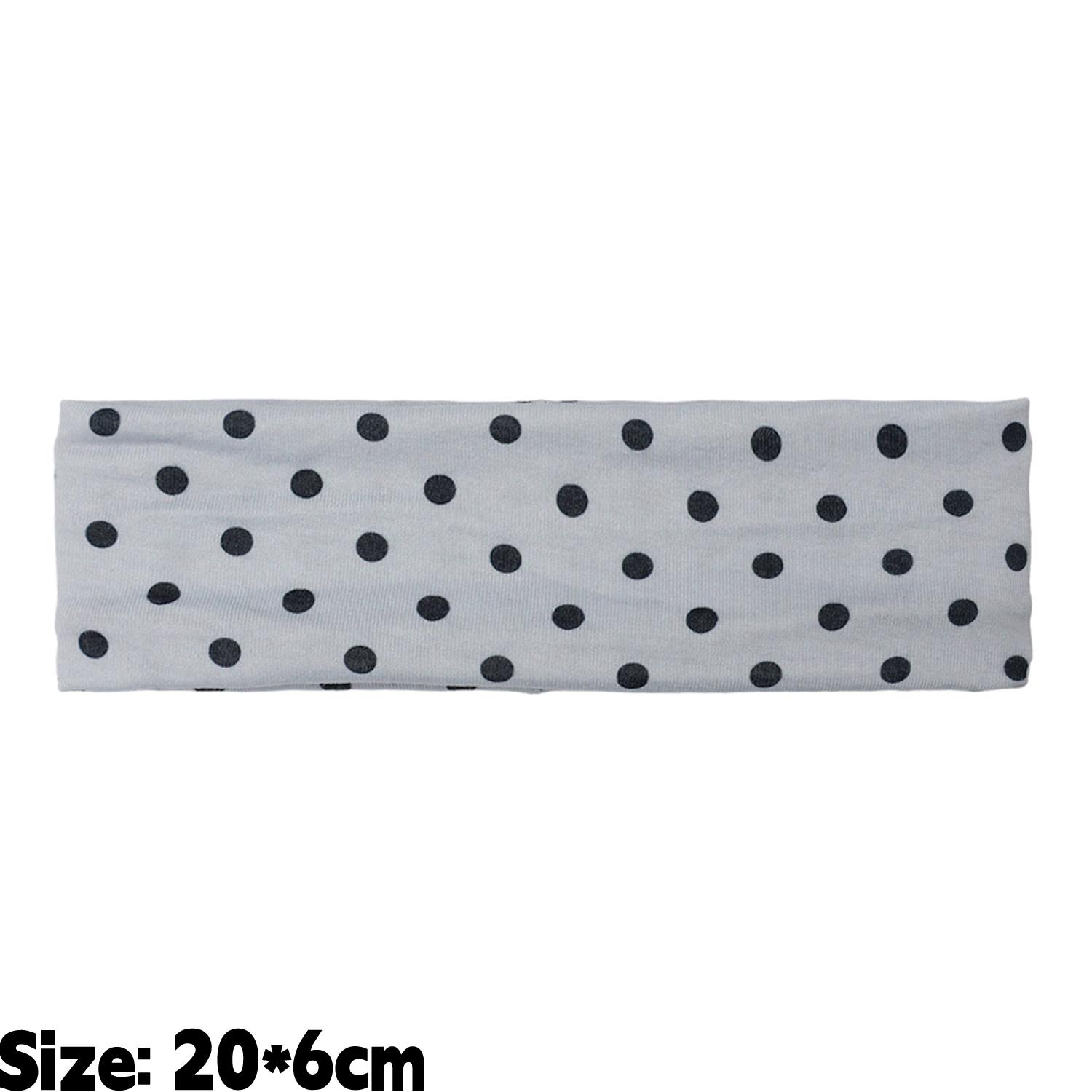 

Polka Dot Yoga Elastic Headband Fashionable Dot-pattern Makeup Headband Sports & Fitness Sweat-absorbent Hairband сірий