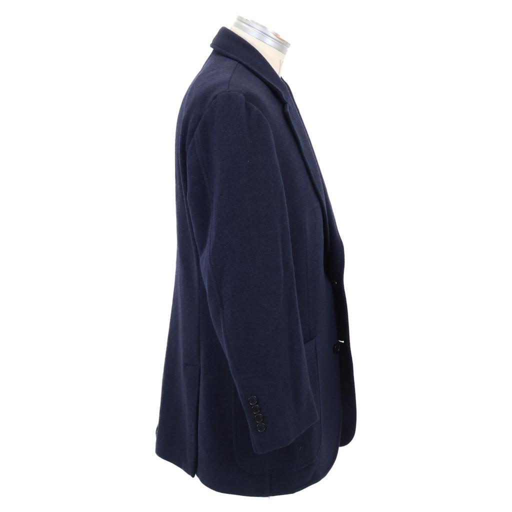 Dunhill [Good condition/domestic regular] TRAVEL cashmere blend flannel 2B tailored jacket Jacket 52 NavyUsed