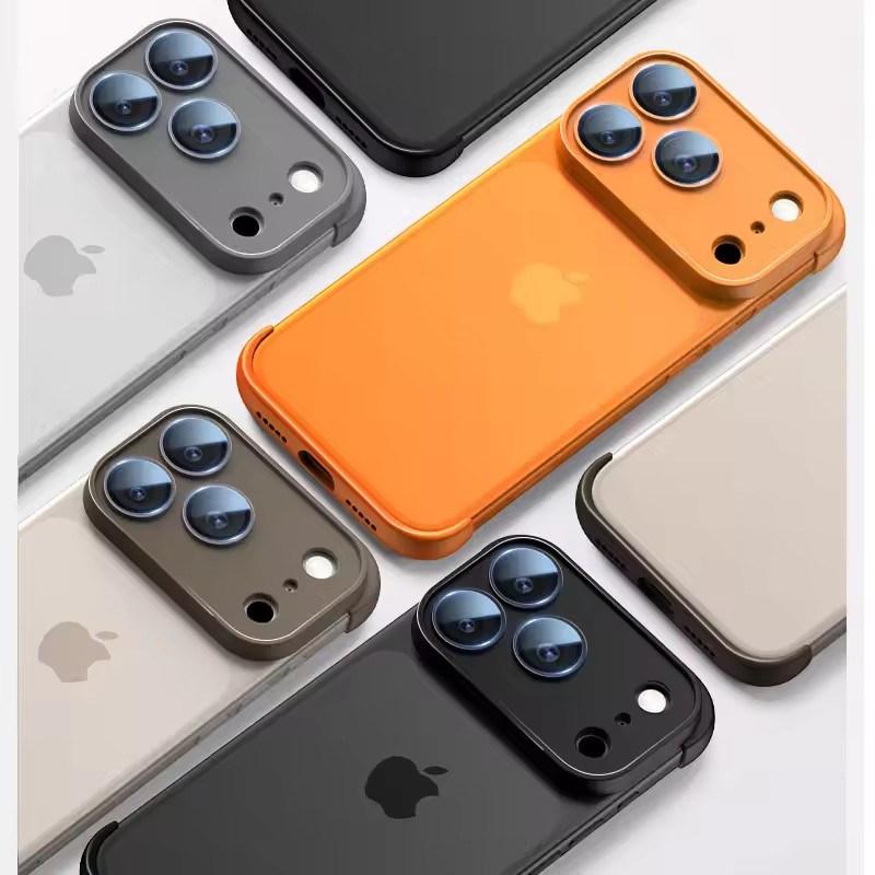 Frameless Case Camera Lens Protector Cover For iPhone 17 Air 16 Pro Max 15 Plus 14 13 12 17Pro Phone Protection Bumper Accessories