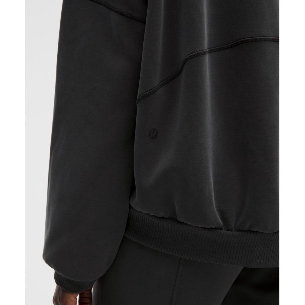 Lululemon Brushed Softstreme Oversized Bomber Jacket Black